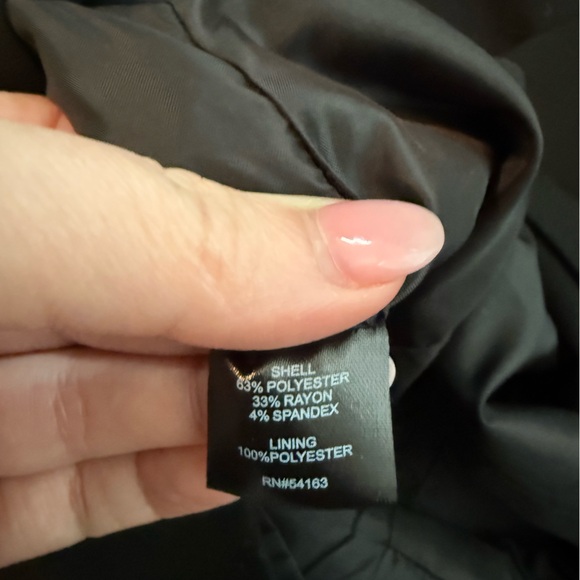 Ellen Tracy Black Shift Dress w/ Pearl Embellished Neckline | 14P Petite - Picture 7 of 13